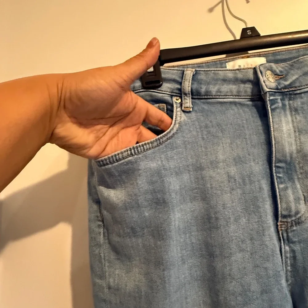 Rails The Larchmont Skinny Cropped high rise Jeans in Tide Pool Size 32‎ raw hem